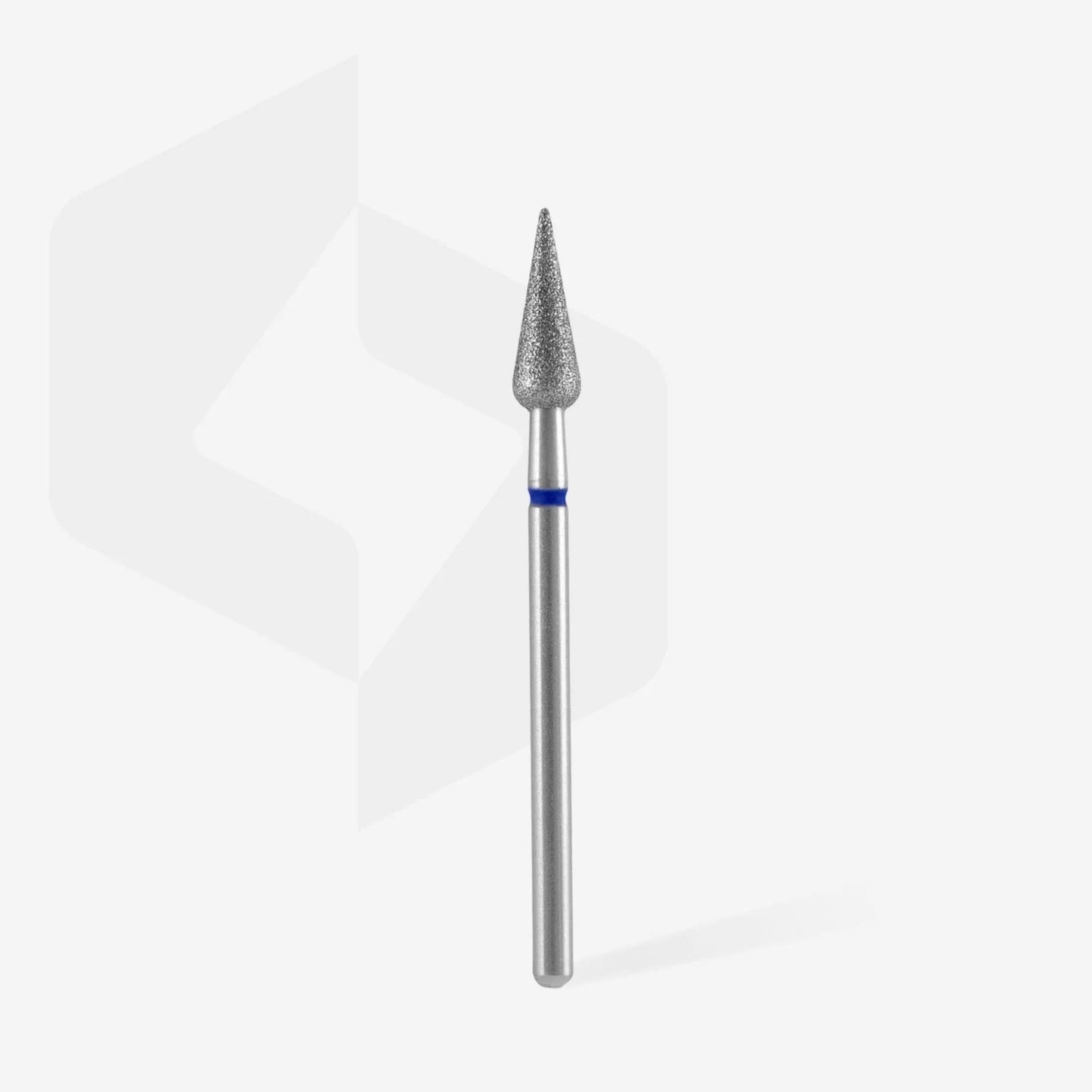 STALEKS PRO EXPERT DIAMOND NAIL DRILL BIT POINTED PEAR BLUE DIAMETER 4 MM WORKING PART 12 MM FA100B040/12