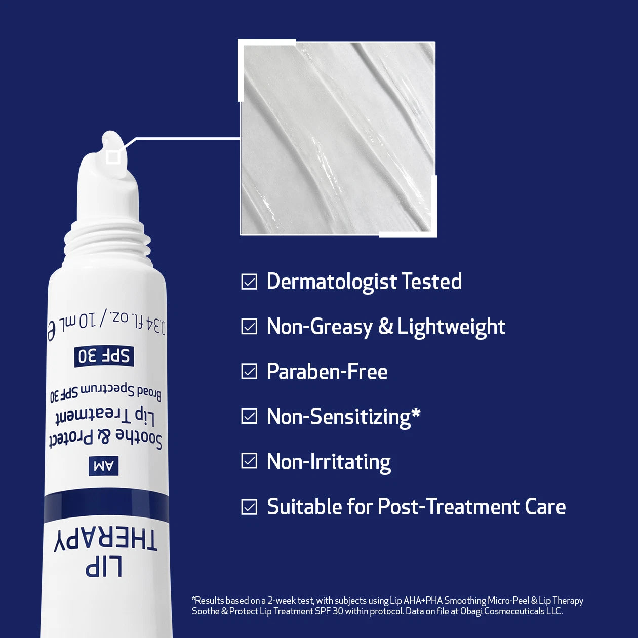 OBAGI SOOTHE & PROTECT LIP TREATMENT BROAD SPECTRUM SPF 30, 0.34 fl.oz (10 ml)