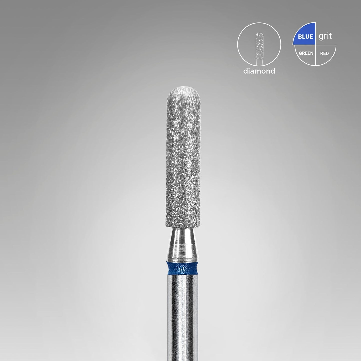 Staleks Diamond Nail Drill Bit Rounded Cylinder Expert Head Diameter 2.5 mm / Working Part 10 mm