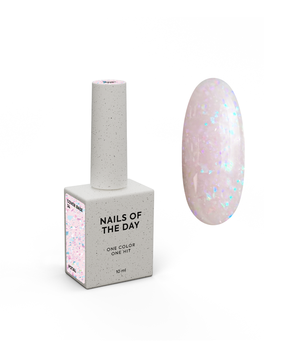 NAILSOFTHEDAY Cover base 34 Potal, 10 ml
