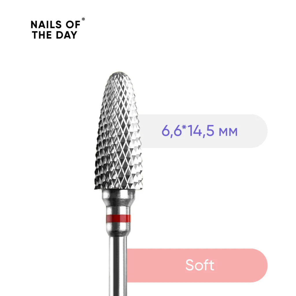 NAILSOFTHEDAY branded carbide cutter “Corn”, 6.6*14.5 mm.