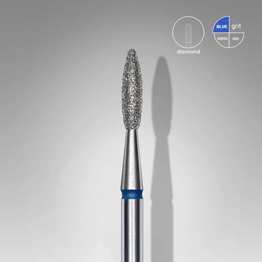 Diamond Nail Drill Bit Flame Blue EXPERT Head 2.1 mm/ Working part 8mm | FA10B021/8