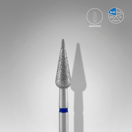 Staleks Diamond Nail Drill Bit Pointed Pear EXPERT Head Diameter 4 mm / Working Part 12 mm