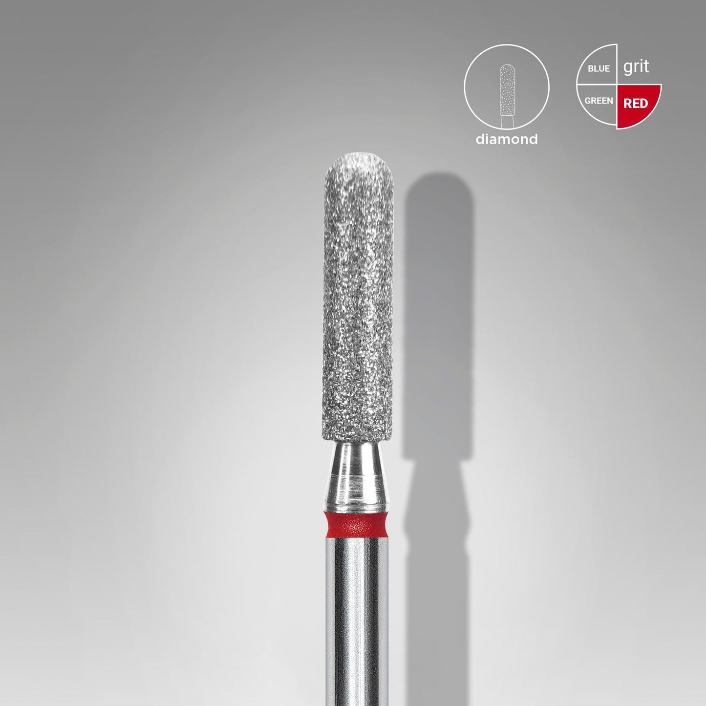 Staleks Diamond Nail Drill Bit Rounded Cylinder Expert Head Diameter 2.5 mm / Working Part 10 mm