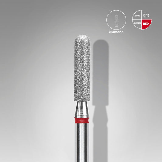 Staleks Diamond Nail Drill Bit Rounded Cylinder Expert Head Diameter 2.5 mm / Working Part 10 mm