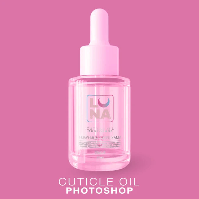 Lunamoon Dry cuticle oil with a strawberry aroma with cream Oil 30ml