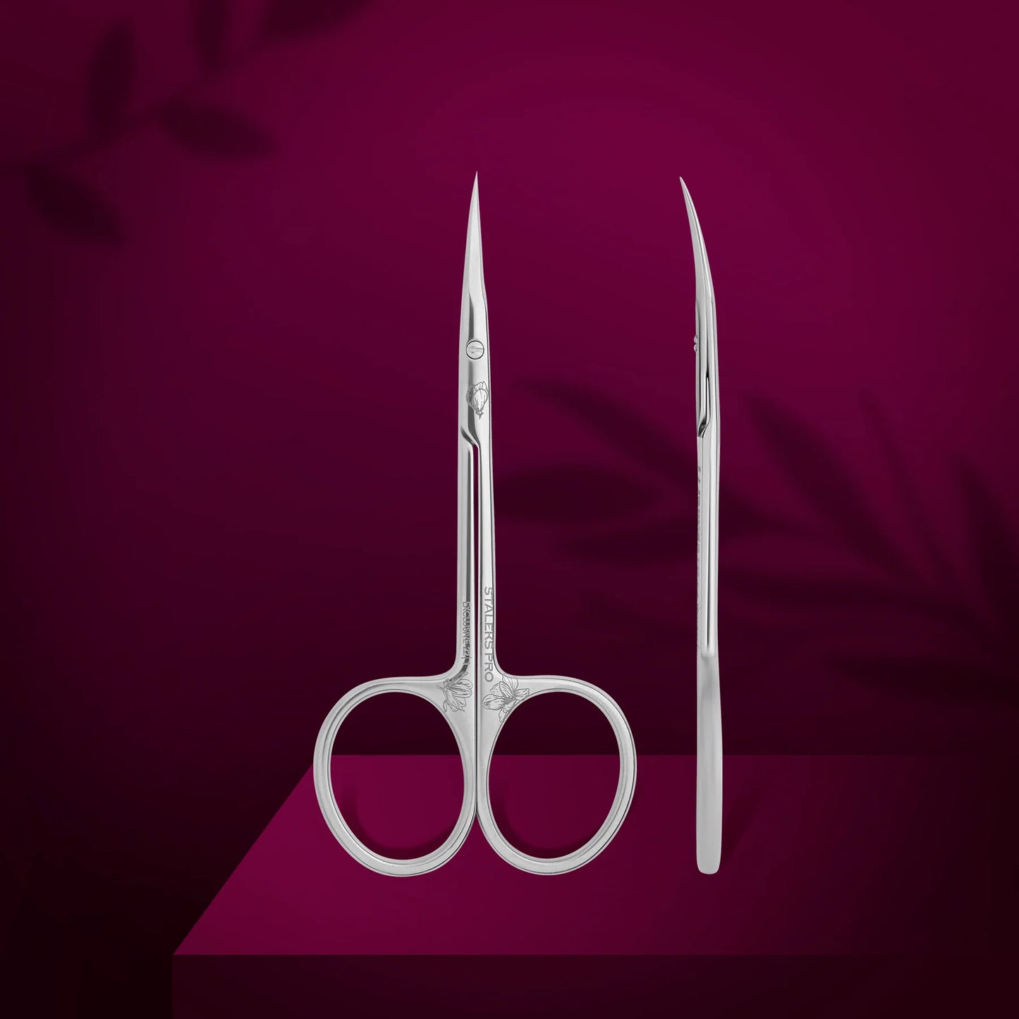 STALEKS PRO EXCLUSIVE 22 TYPE 1 PROFESSIONAL CUTICLE SCISSORS ELONGATED HANDLES MAGNOLIA SX-22/1M