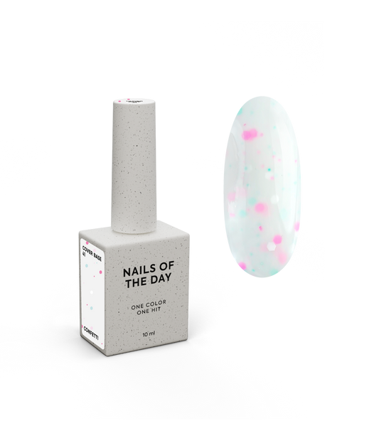 NAILSOFTHEDAY Cover base 41 Confetti, 10 ml