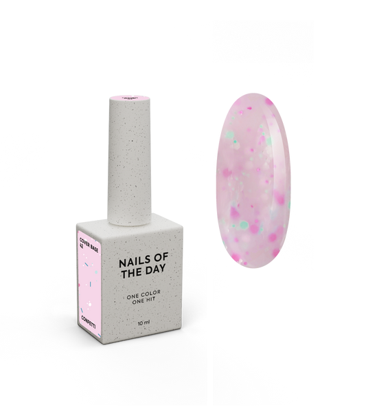 NAILSOFTHEDAY Cover base 42 Confetti, 10 ml