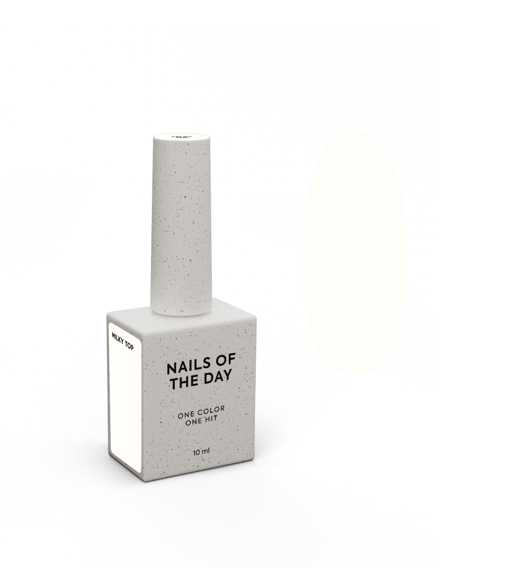NAILSOFTHEDAY Milky Top – Gentle Milky Top Without Sticky Layer, 10 ml