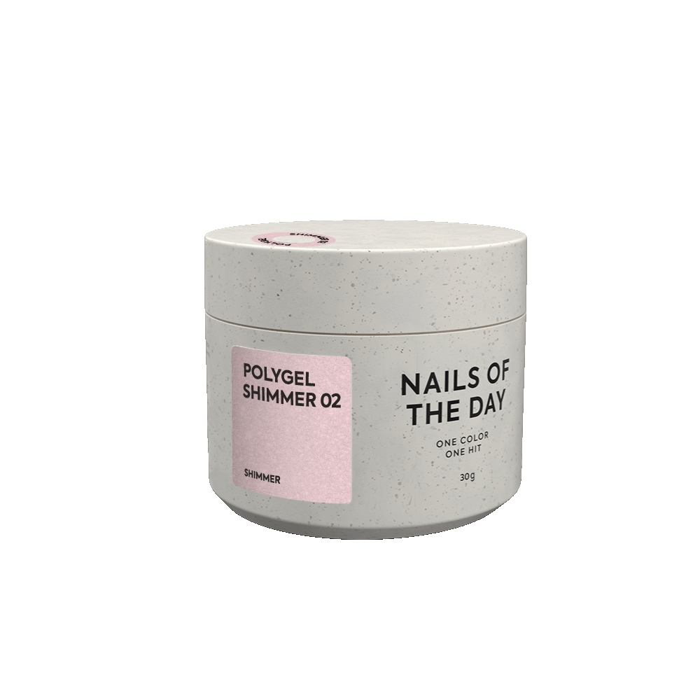 NAILSOFTHEDAY Polygel Shimmer 02 — Soft Pink with Shimmer PolyGel, 30 g