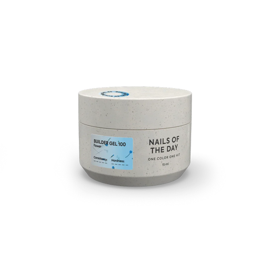 Nailsoftheday Builder Gel #100 Blue Gel with Dried Flowers, 15 ml