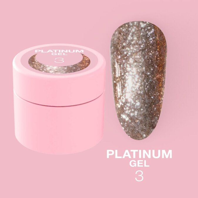 LUNAmoon Glitter Platinum Gel No. 3 (5 ml)